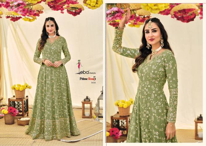 Eba Prime Rose 5 Heavy Wedding Wear Georgette Embroidery Designer Salwar Kameez Collection